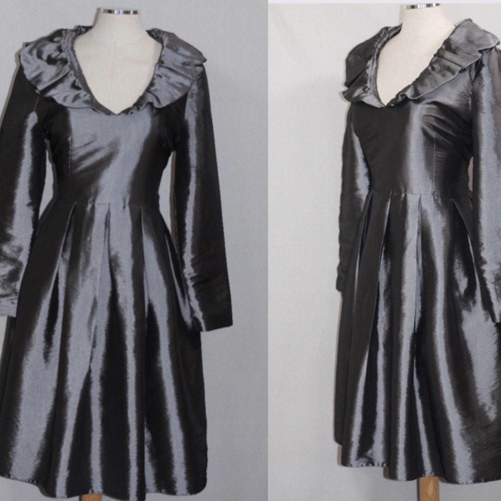 Stacy Adams Metallic Silver Dress